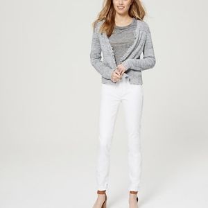 Loft modern skinny white jeans